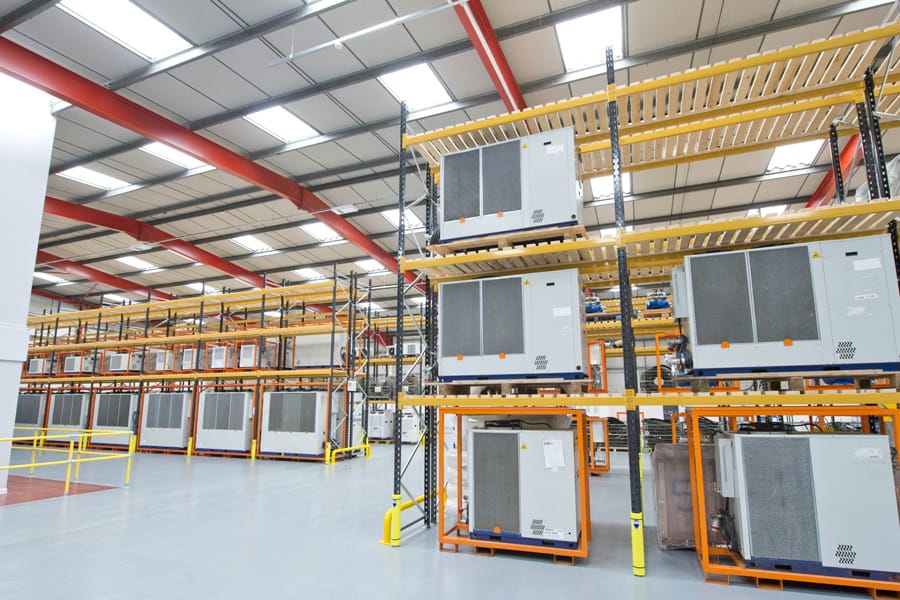 Chillers in warehouse
